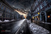 Vilnius, street, colours, sunset, streets of Vilnius